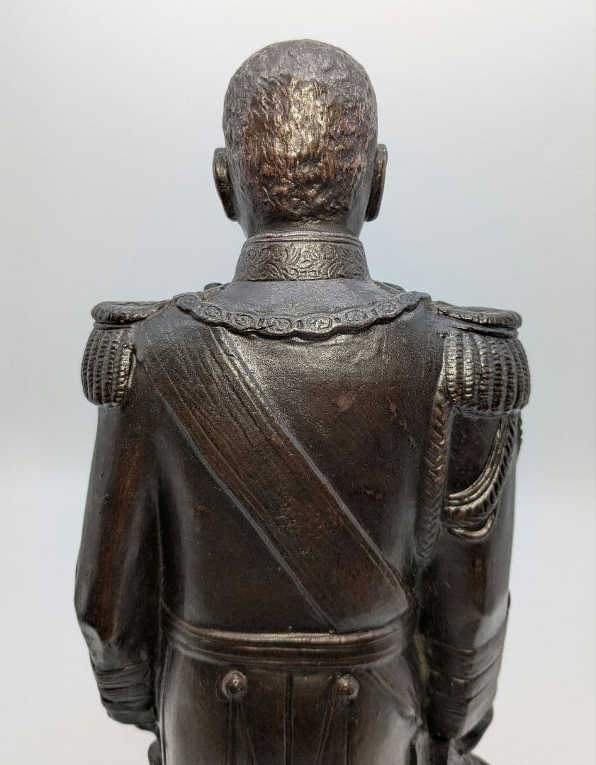 興楽園 木村長十郎友敬（木村貫一） 備前焼 東郷元帥像 共箱栞 東郷平八郎 置物