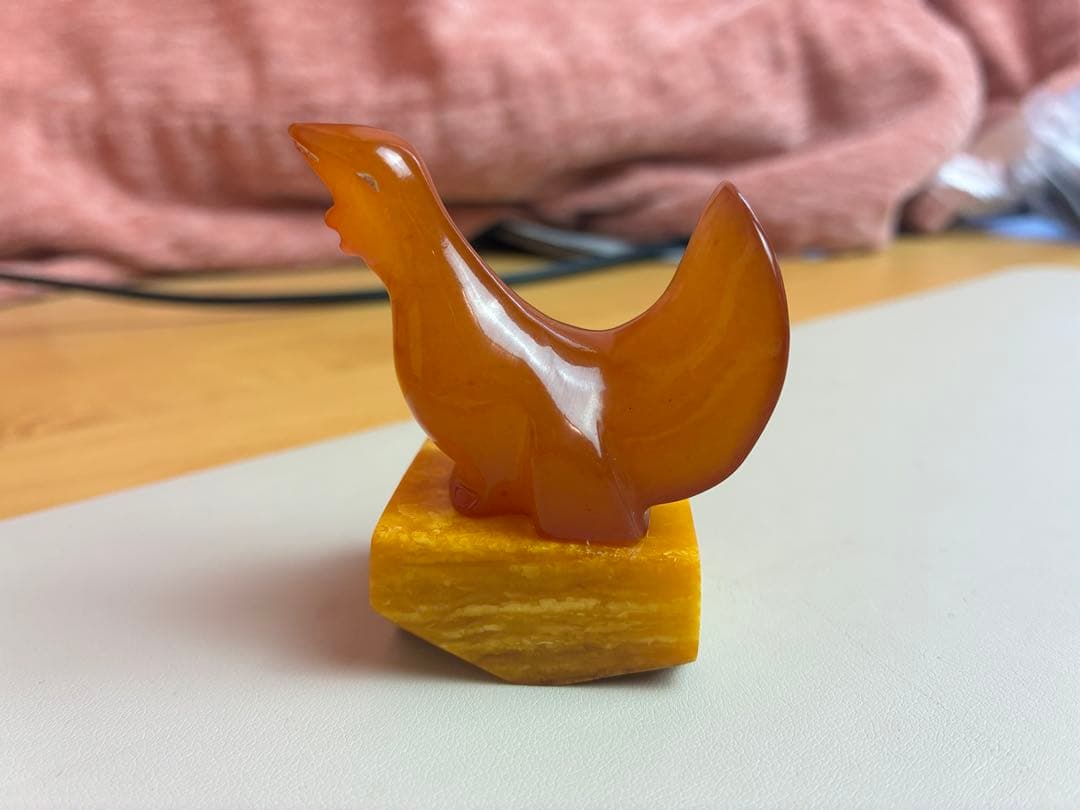 ロイヤルアンバー　ロシア　琥珀　鳥　置物飾り　小物　アンティーク