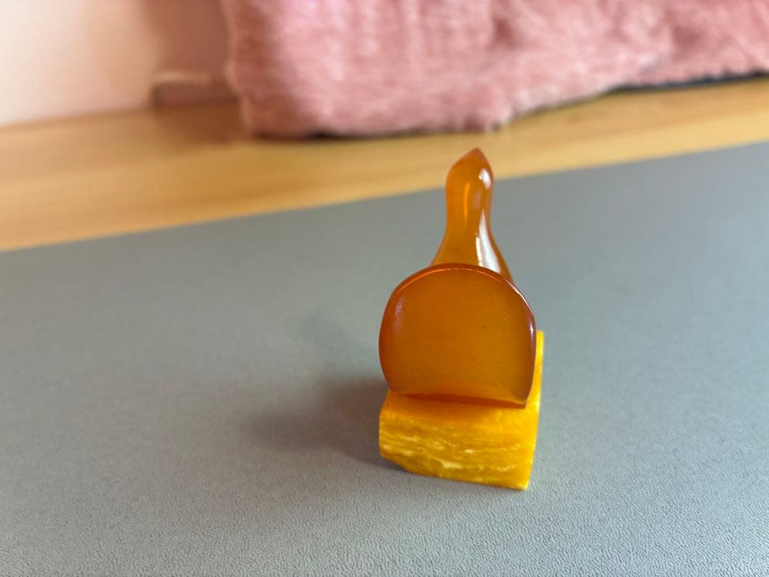 ロイヤルアンバー　ロシア　琥珀　鳥　置物飾り　小物　アンティーク