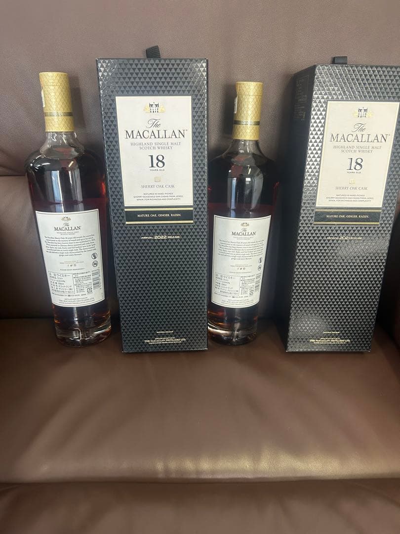 ザ  マッカラン  18年  シェリーオーク  2021 1本2022  1本