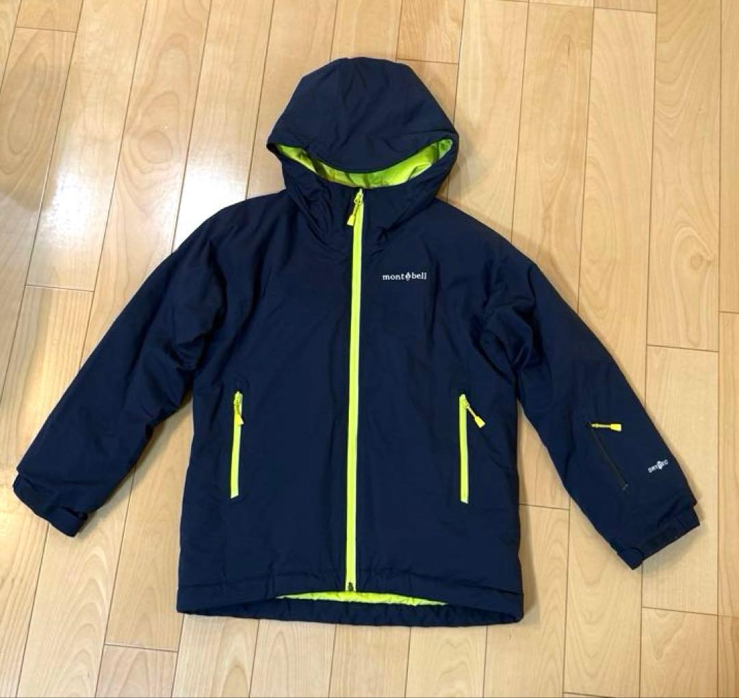 mont-bell 子ども用スキーウェア 140cm ネイビー/イエロー