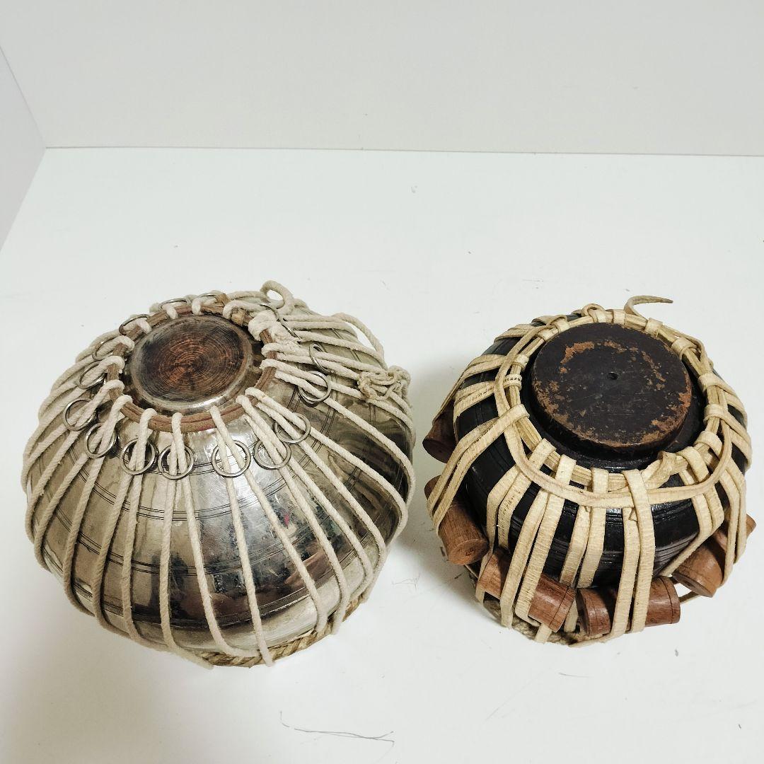 【希少】タブラ・バヤ タブラバヤセット バーヤ インド民族楽器 スチール 打楽器