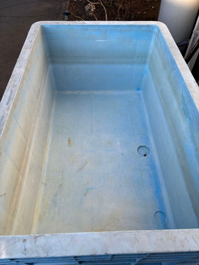 大型プラスチック水槽 青