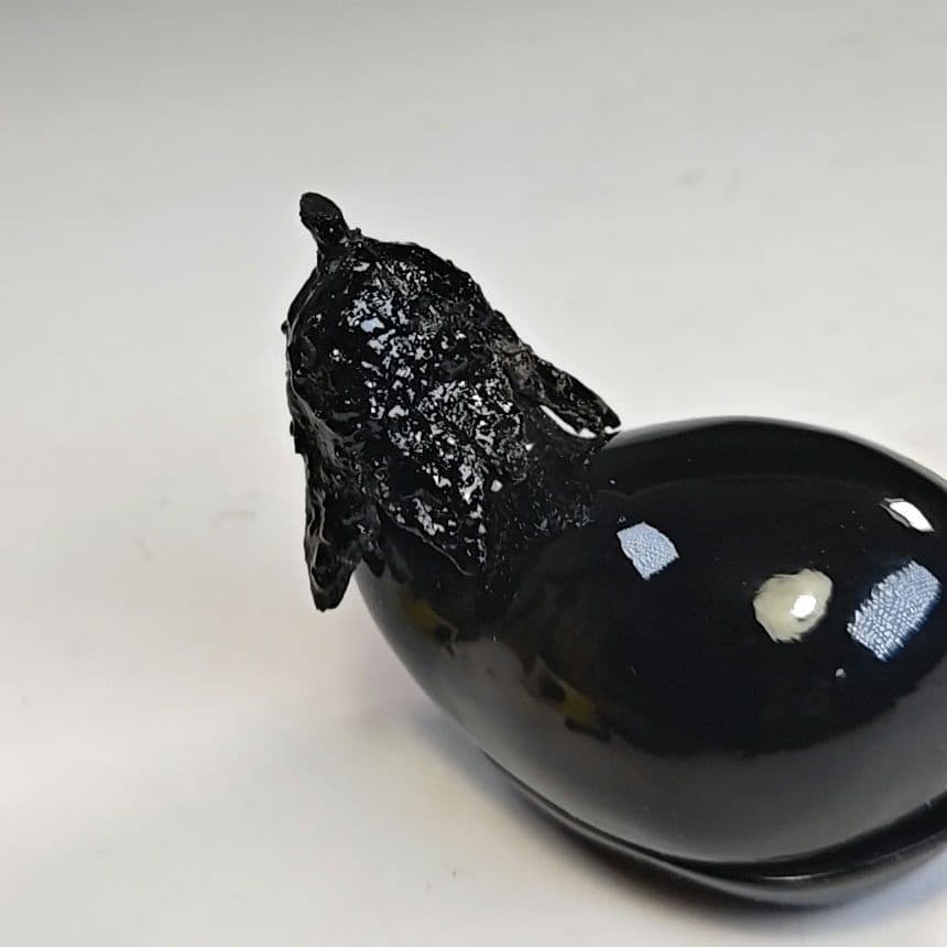 イ814 香合『中條峰雄』『茄子　漆塗　香合　共箱』茶道具