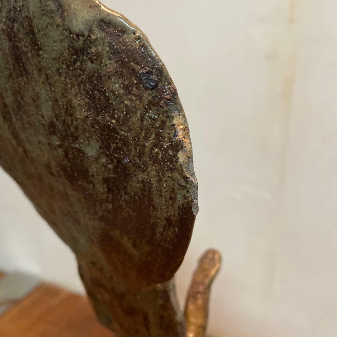 美品　陶芸　聖観音像　聖観世音菩薩　焼物　立像