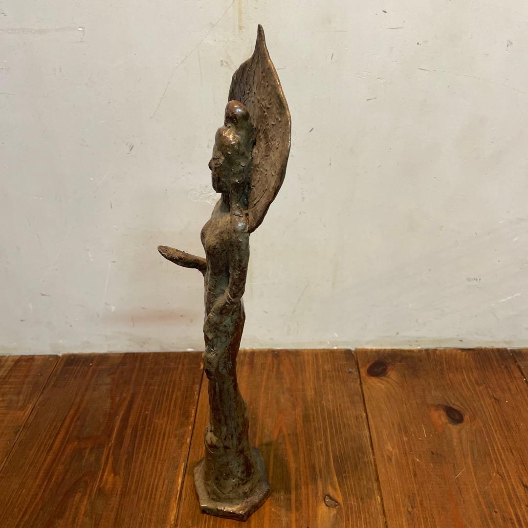 美品　陶芸　聖観音像　聖観世音菩薩　焼物　立像