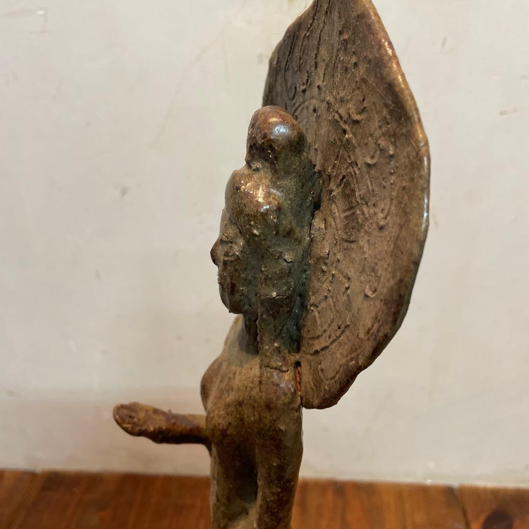 美品　陶芸　聖観音像　聖観世音菩薩　焼物　立像