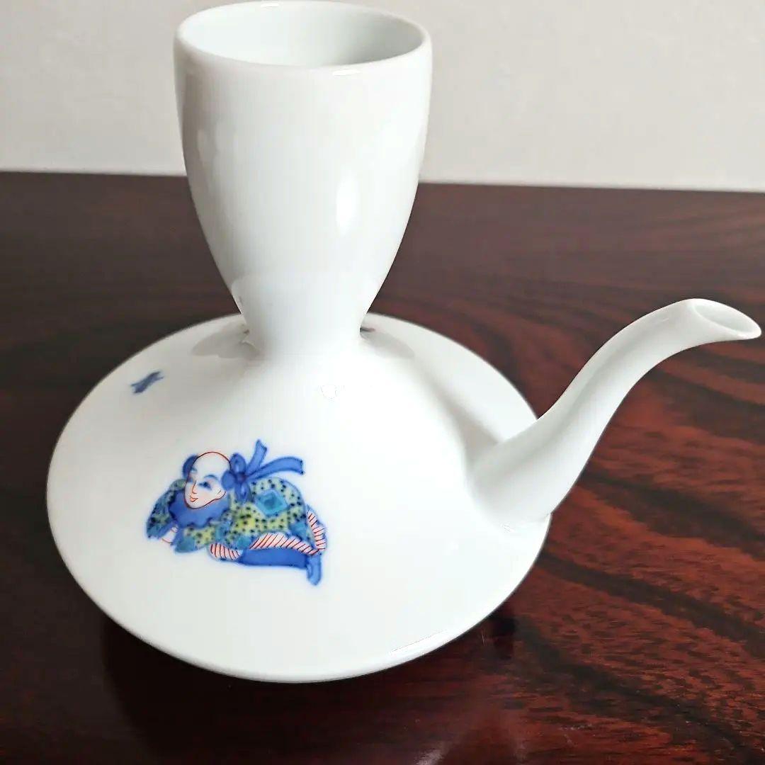 鍋島御庭焼　市川光春　『唐子酒器』　未使用 共箱付き