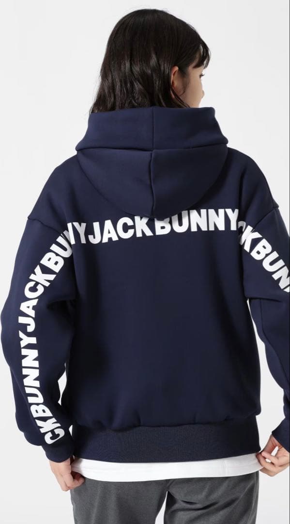 ジャックバニー人気完売KARUISHI裏フリースフーディプルオーバー紺0ネイビー