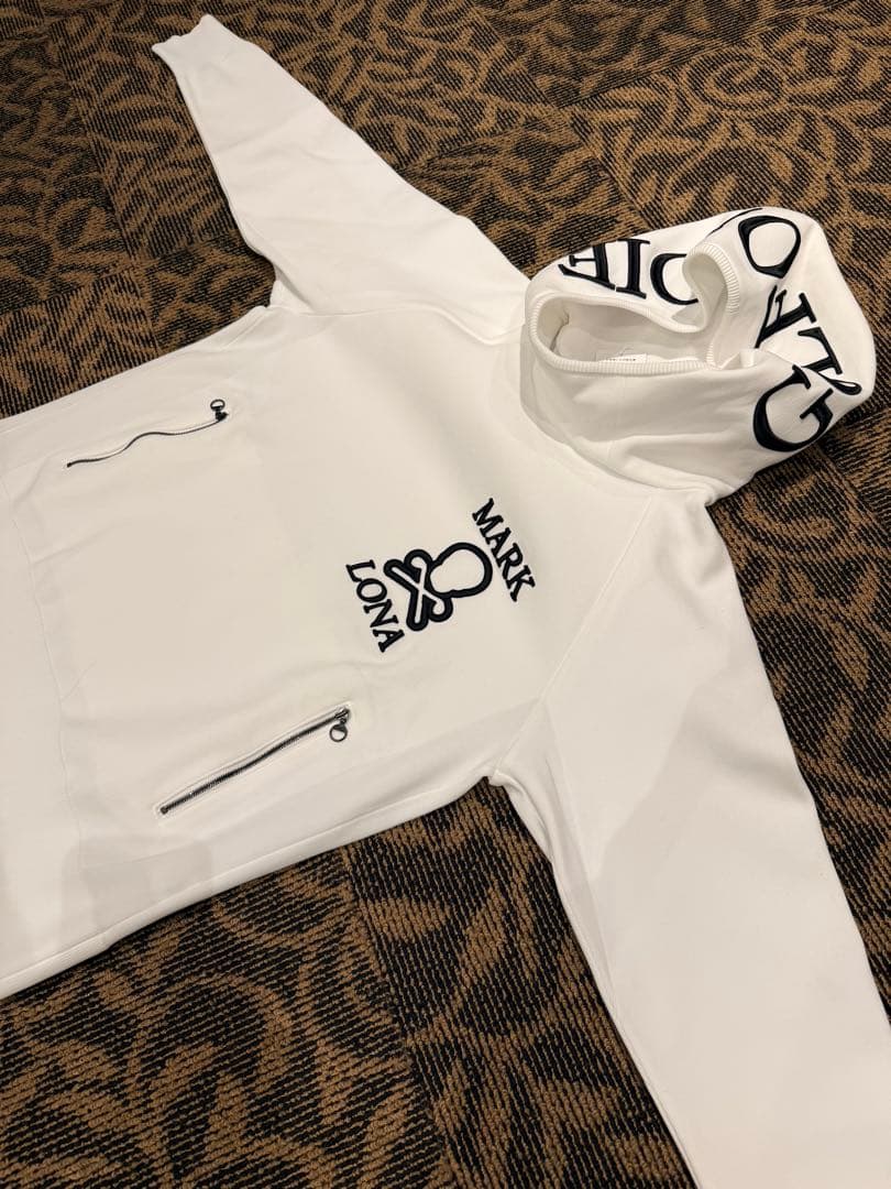 MARK LONA フード付きパーカー ホワイト
