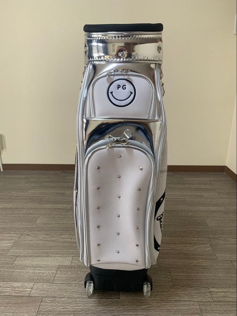 PEARLY GATES パーリーゲイツ　キャスター付キャディバッグ　ホワイト