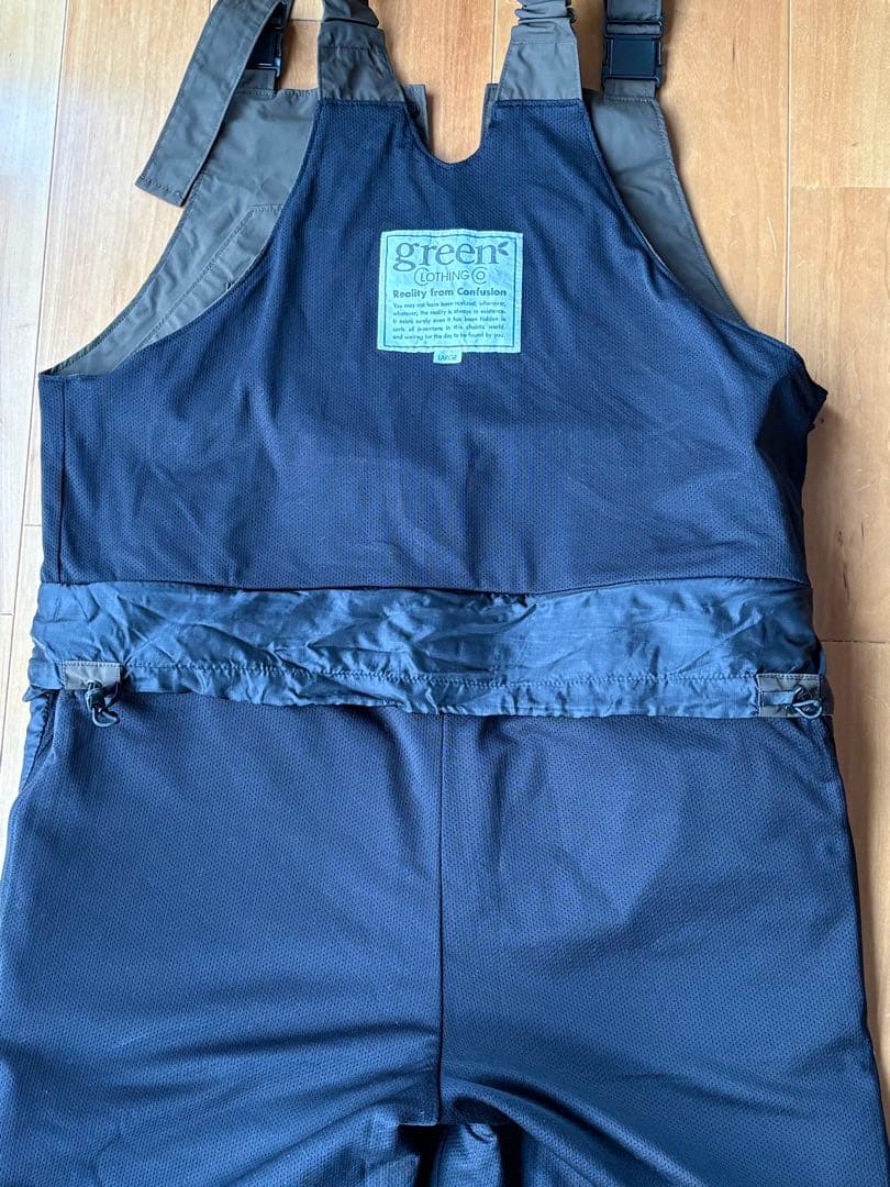 green Clothing Co. ビブパンツ、ダークグレー Lサイズ