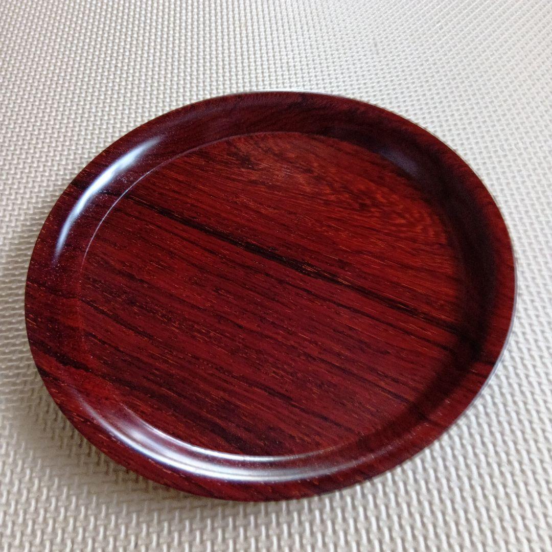 新品未使用品　漆　本うるし　紫壇　おぼん　GENUINE LACQUER