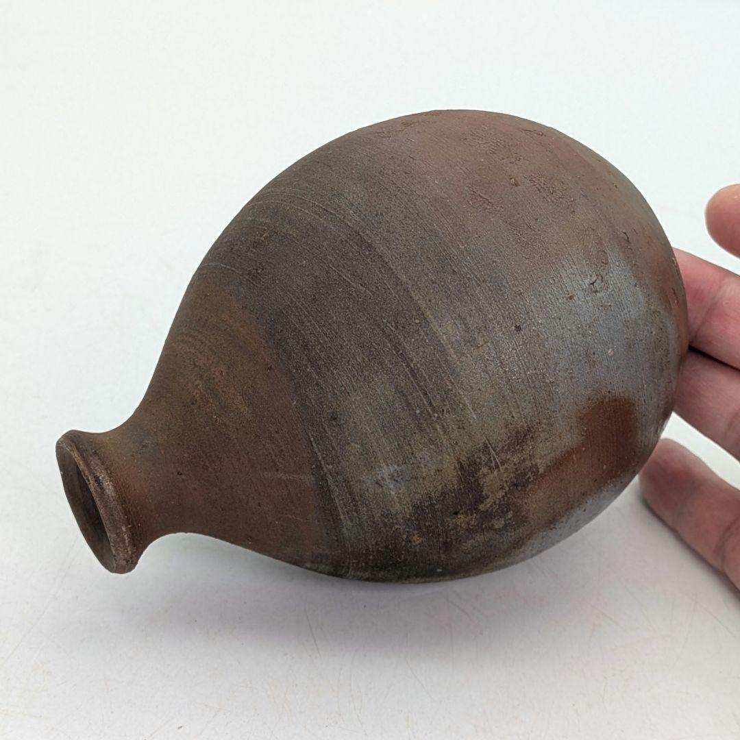 岡山県重要無形文化財 四代松田華山 備前焼 徳利 共箱共布栞 とっくり 酒器