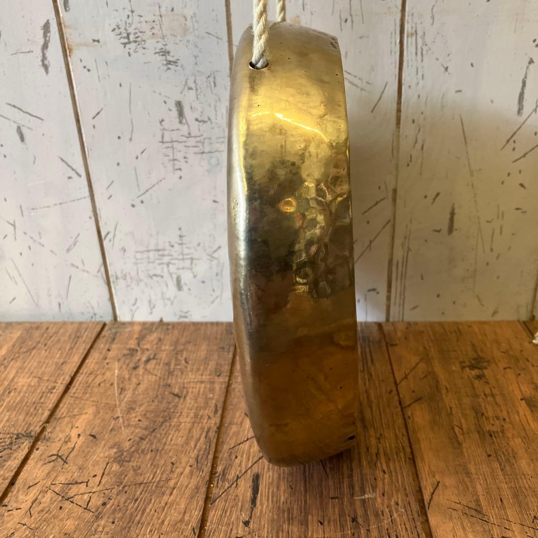 アンティーク 韓国楽器 打楽器 チン ケンガリ 銅鑼 鐘 2点セット 民族楽器