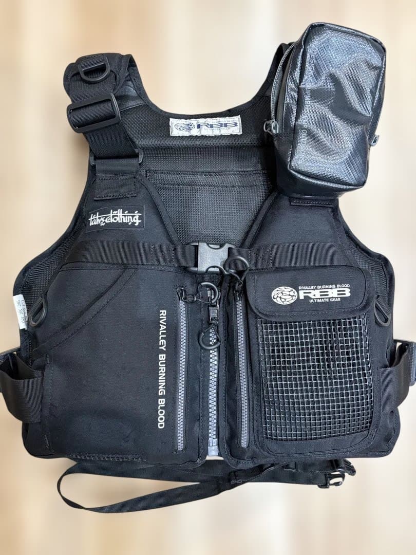 RBB ロックショアベスト　ライフジャケット　パズデザインポーチ付き