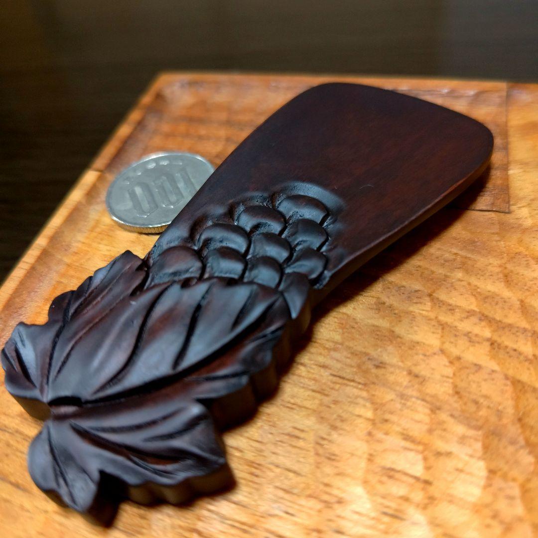宝物コレクション軽井沢彫天然木彫刻アート工芸品靴べら葡萄ぶどうブドウ彫刻デザイン