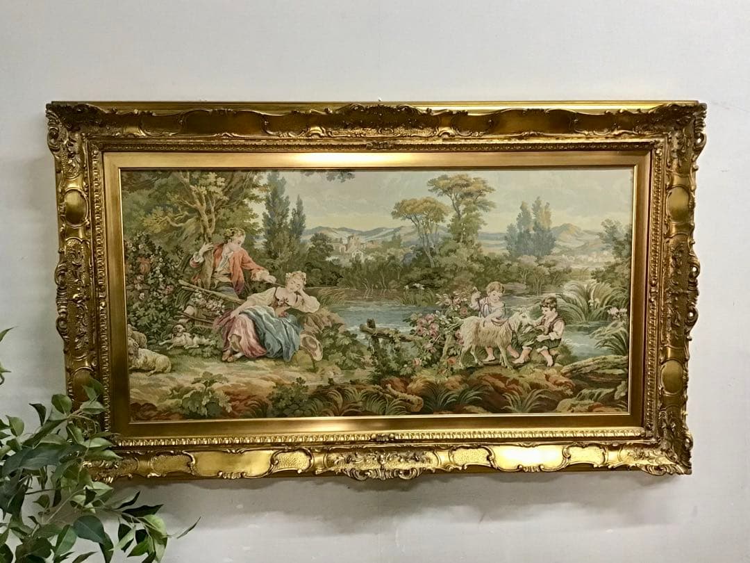 Yuta☆管347☆イタリア製☆アンティーク☆ゴブラン織☆超大型☆絵画