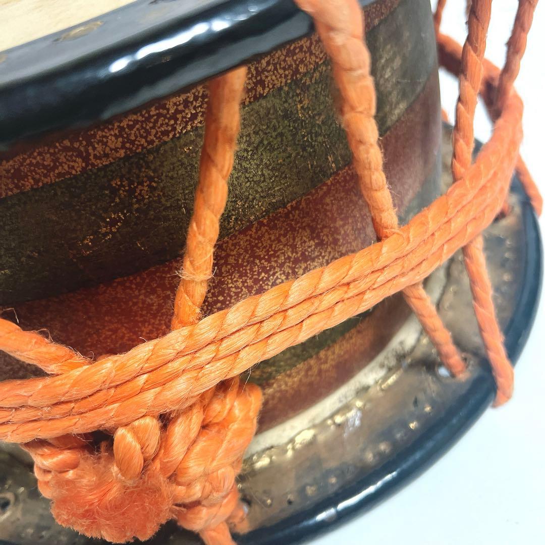 締め太鼓　和太鼓 34.5cm×16cm 蒔絵　打楽器　鼓面良好　金彩