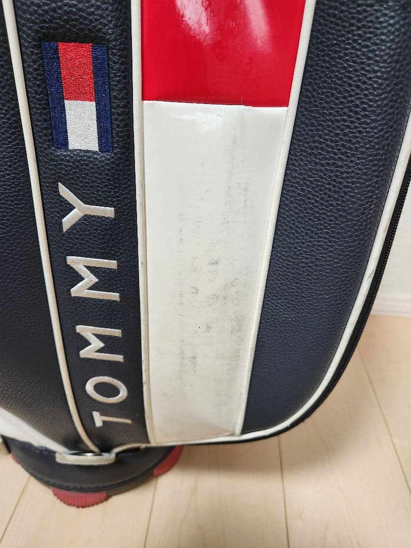   ゴルフキャディバッグ ネイビー、トリコロール