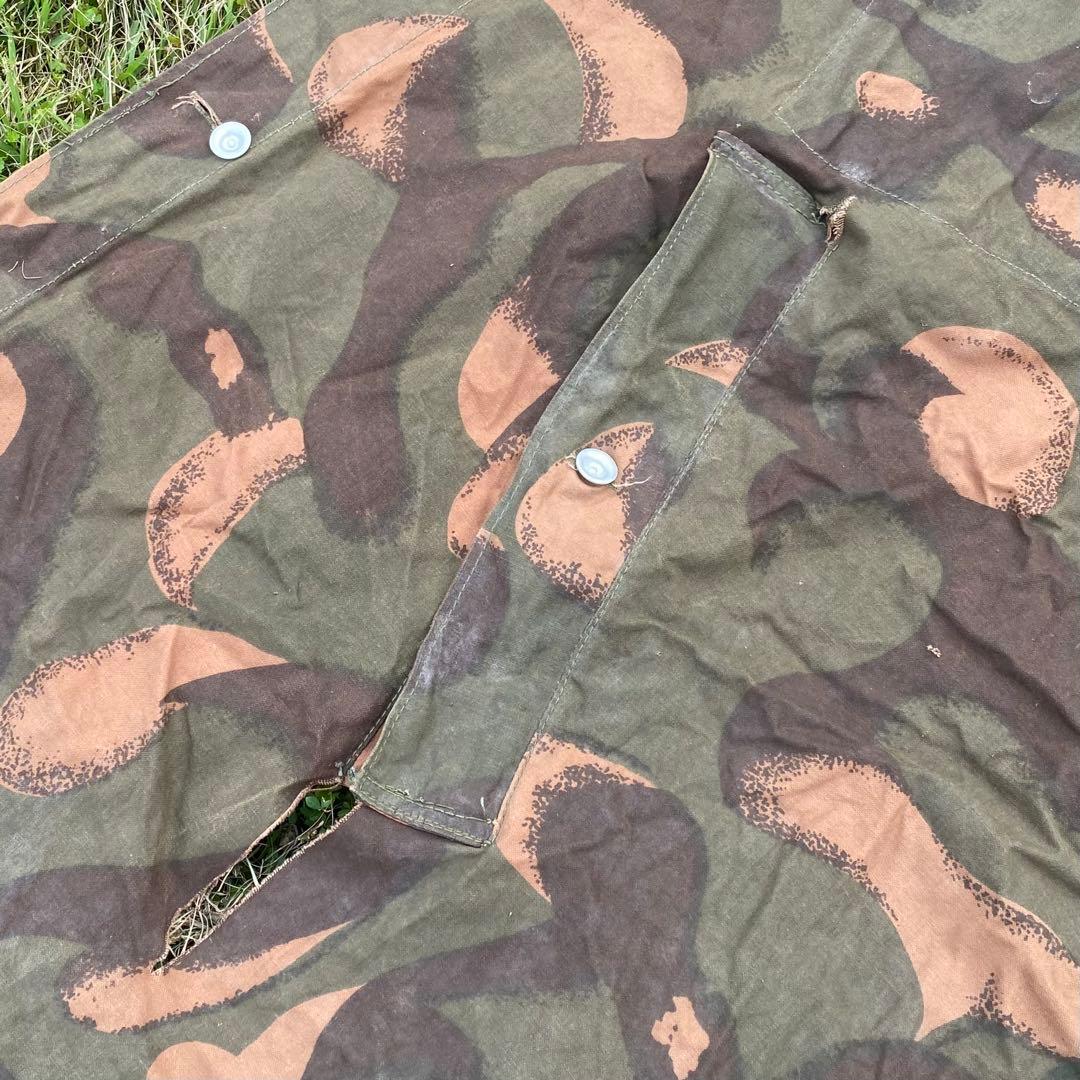 【破れ大】ハンガリー軍　軍幕　ポンチョ　１枚⑤　 ハリケーンカモ　 ミリタリー