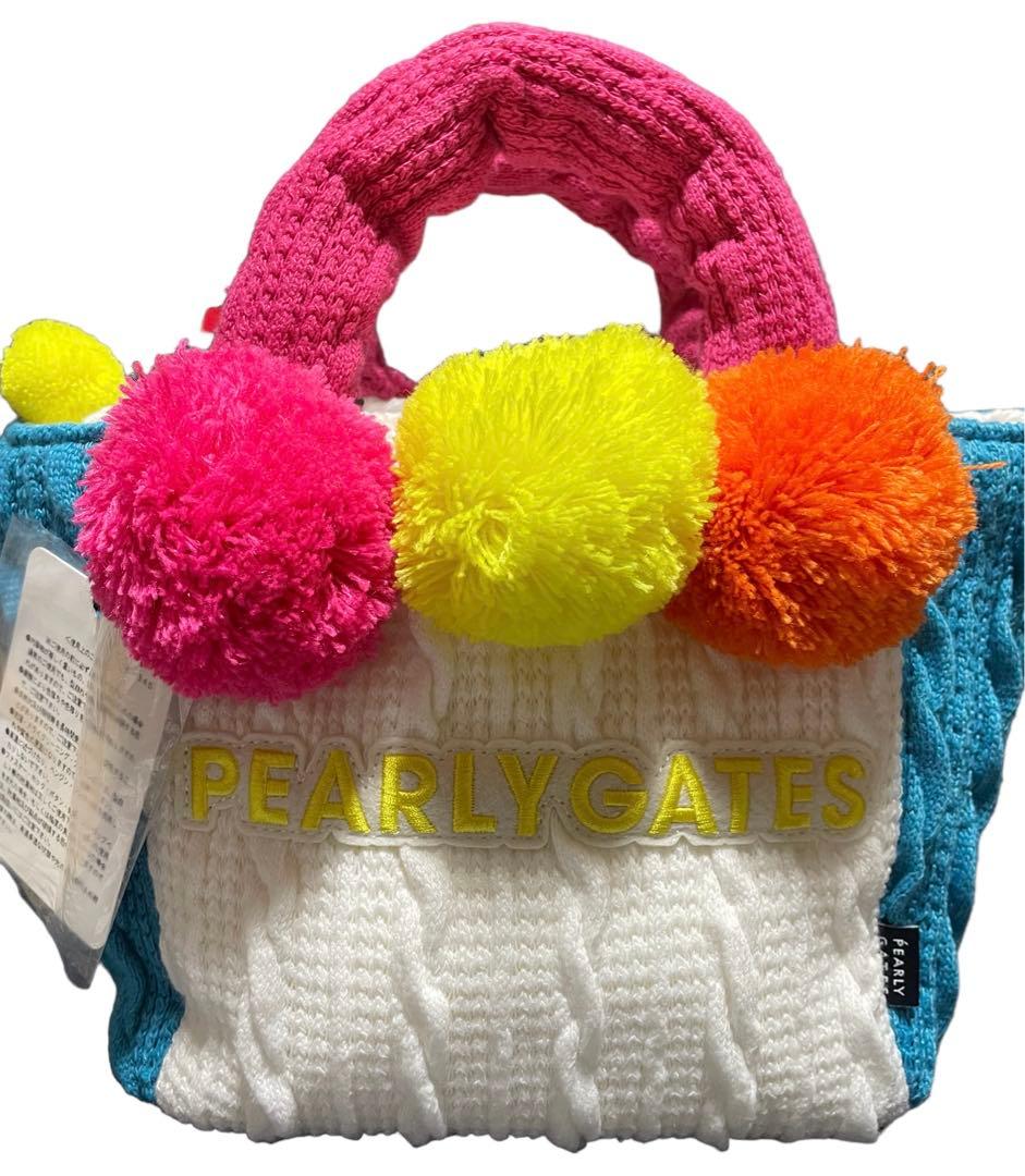 新品 PEARLY GATES PG ケーブルニット カートバッグ ホワイト