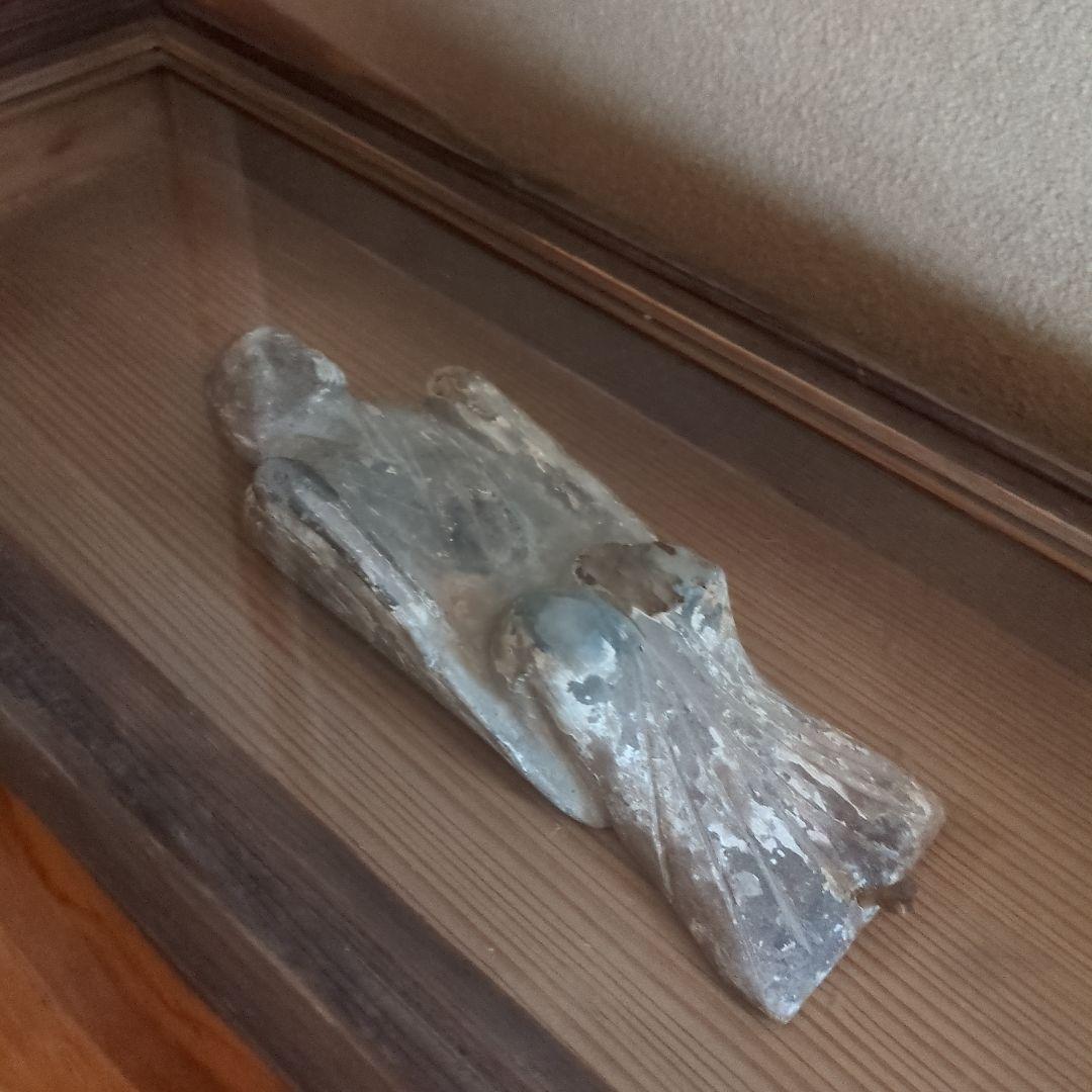 木製仏像オブジェ 約19cm　　骨董品　美術品　壁掛け