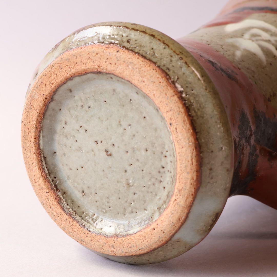 人間国宝 島岡達三 辰砂釉 象嵌ジョッキ 共箱