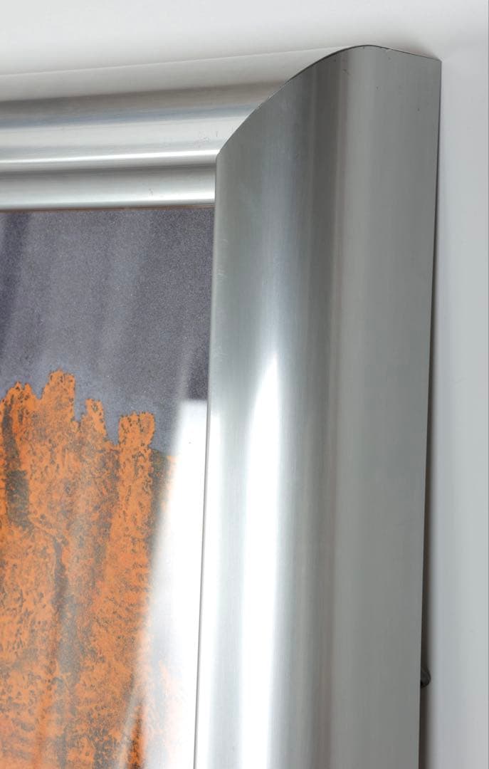 忠明 額装絵画 作品「交河故城」 日本画調 シルクロード砂漠風景 共シール 箱付