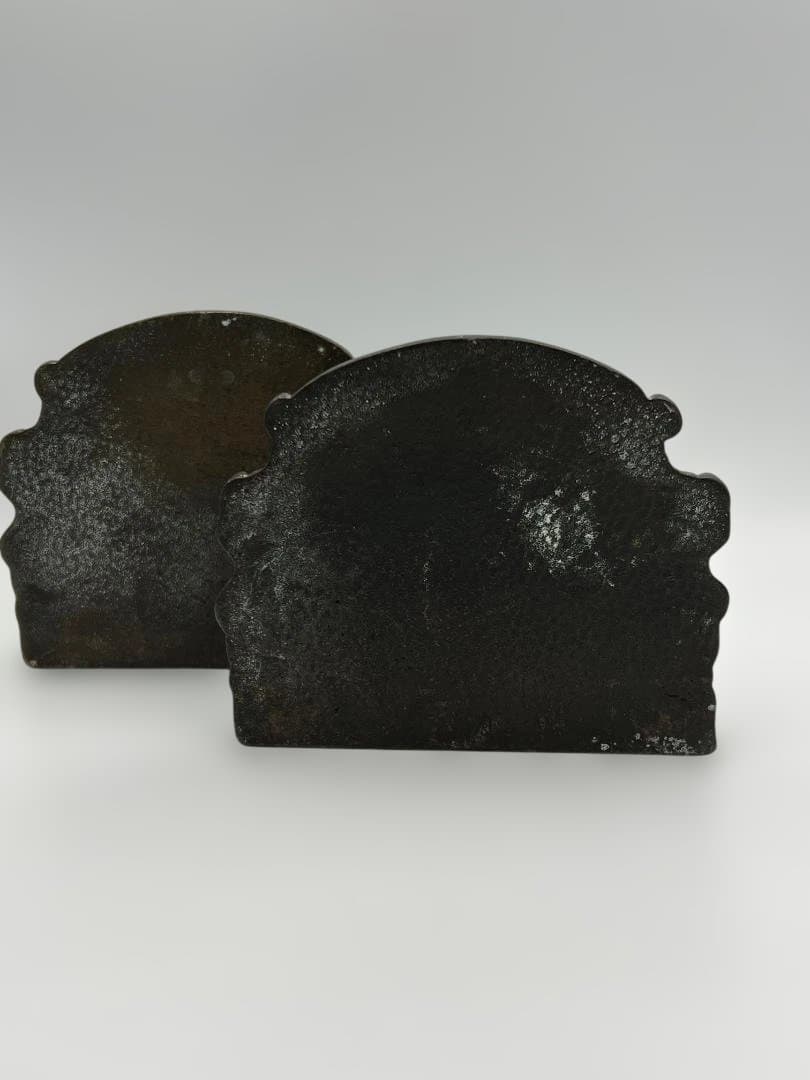 1920年代 希少アンティーク 駅馬車ブックエンド S229 アーマーブロンズ製