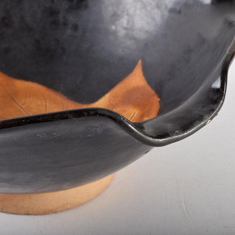 中国　吉州窯　黑釉　木葉天目茶碗　輪花鉢　C　6919