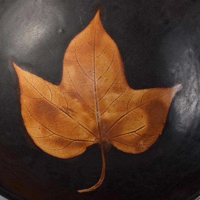 中国　吉州窯　黑釉　木葉天目茶碗　輪花鉢　C　6919