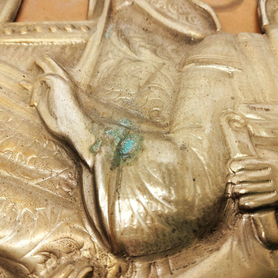 専用 M170-1 希少 アンティーク19世紀 金彩銅板枠 ロシア イコン　CC