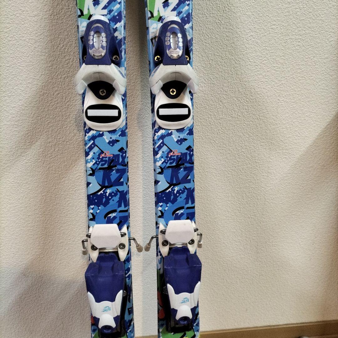 ジュニア用スキー板セット(板-ビンディング付き、ブーツ、ストック)