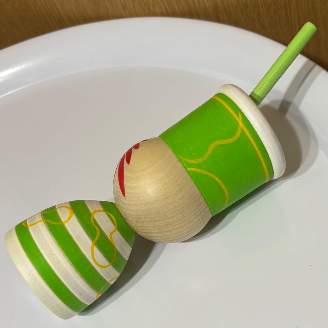 こけし　工芸品　ずんだ茶寮　ずんだシェイクこけし　ずんだこけし　ずんだシェイク