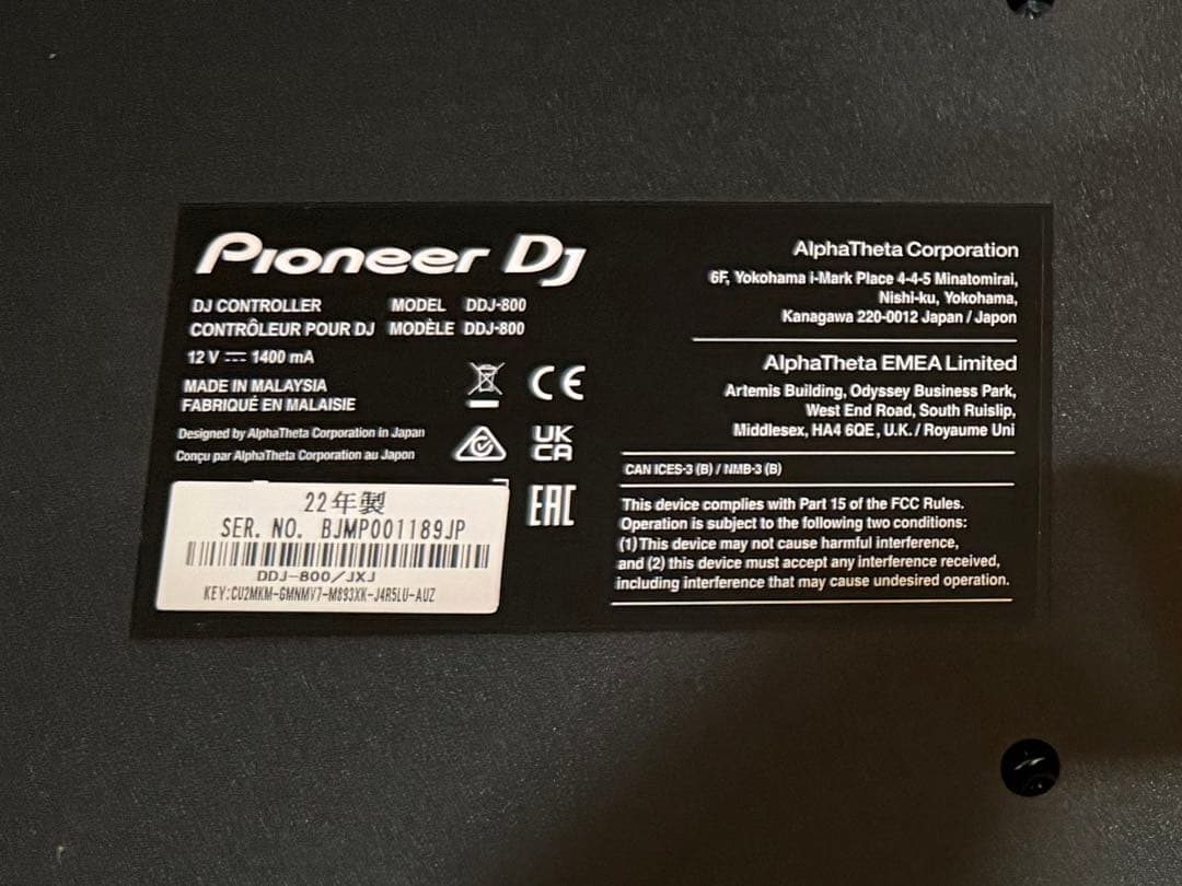 箱付 美品 Pioneer DJ DDJ-800 コントローラー