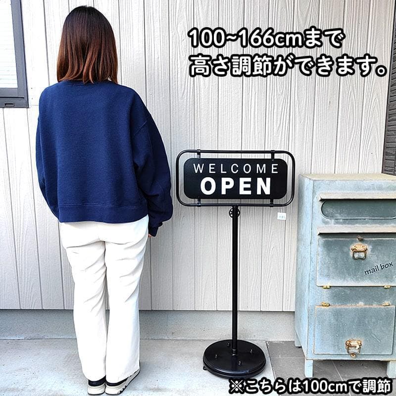 看板 オープン クローズド 両面 スタンド アンティーク サイズ調節可能 可愛い