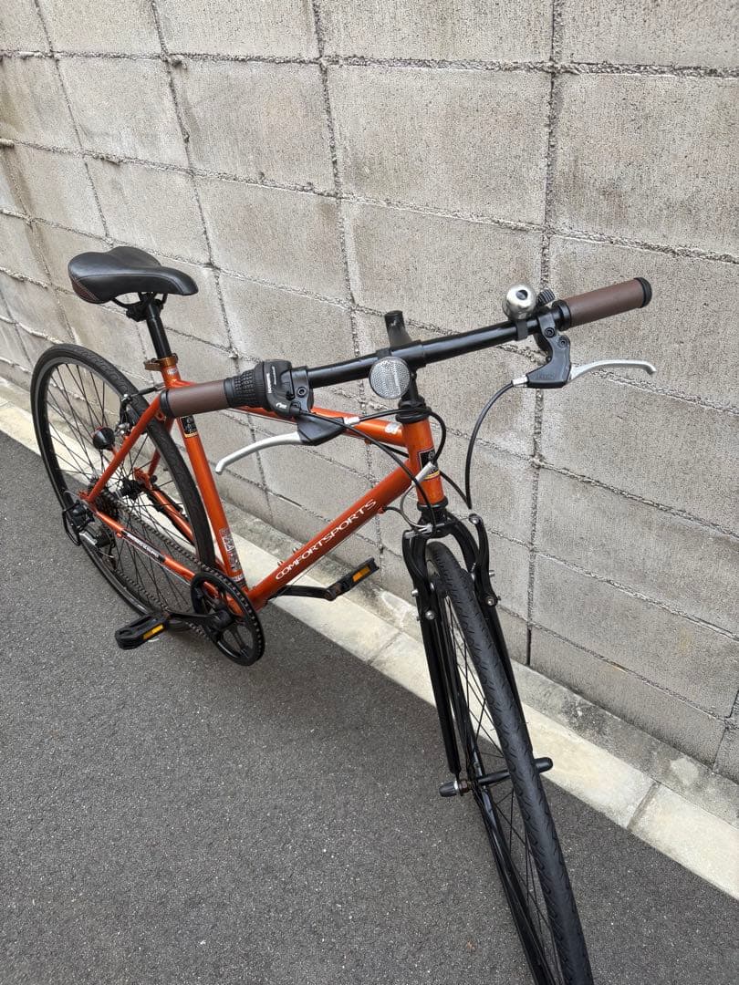 <両ほぼタイヤ新品> クロスバイク　オレンジ