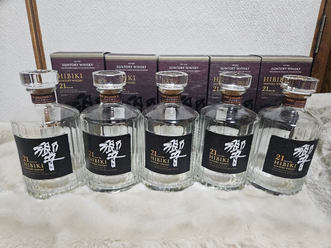 Hibiki 21年 ウイスキー 空瓶空箱 5本セット