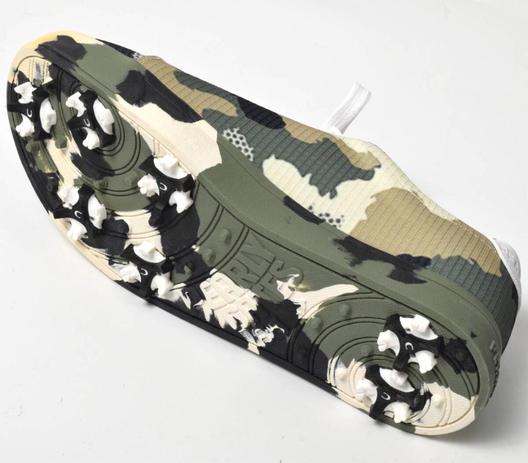 未使用3.5万 パーリーゲイツ ゴルフシューズ 22.5 ロゴ 迷彩 レディース