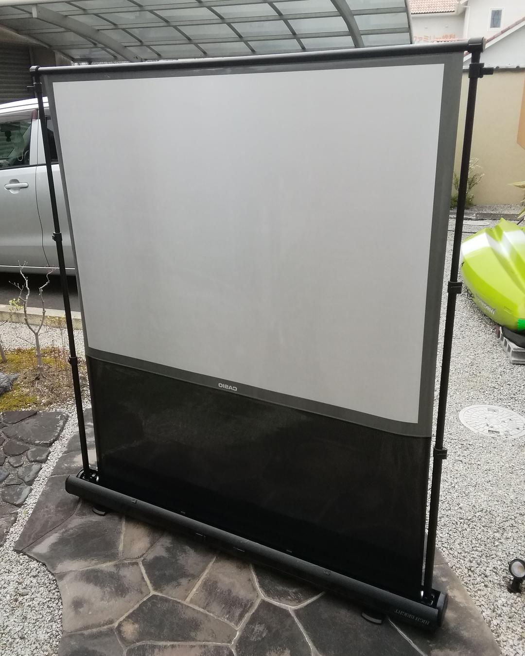 カシオ CASIO　ポータブル プロジェクター スクリーン 60型