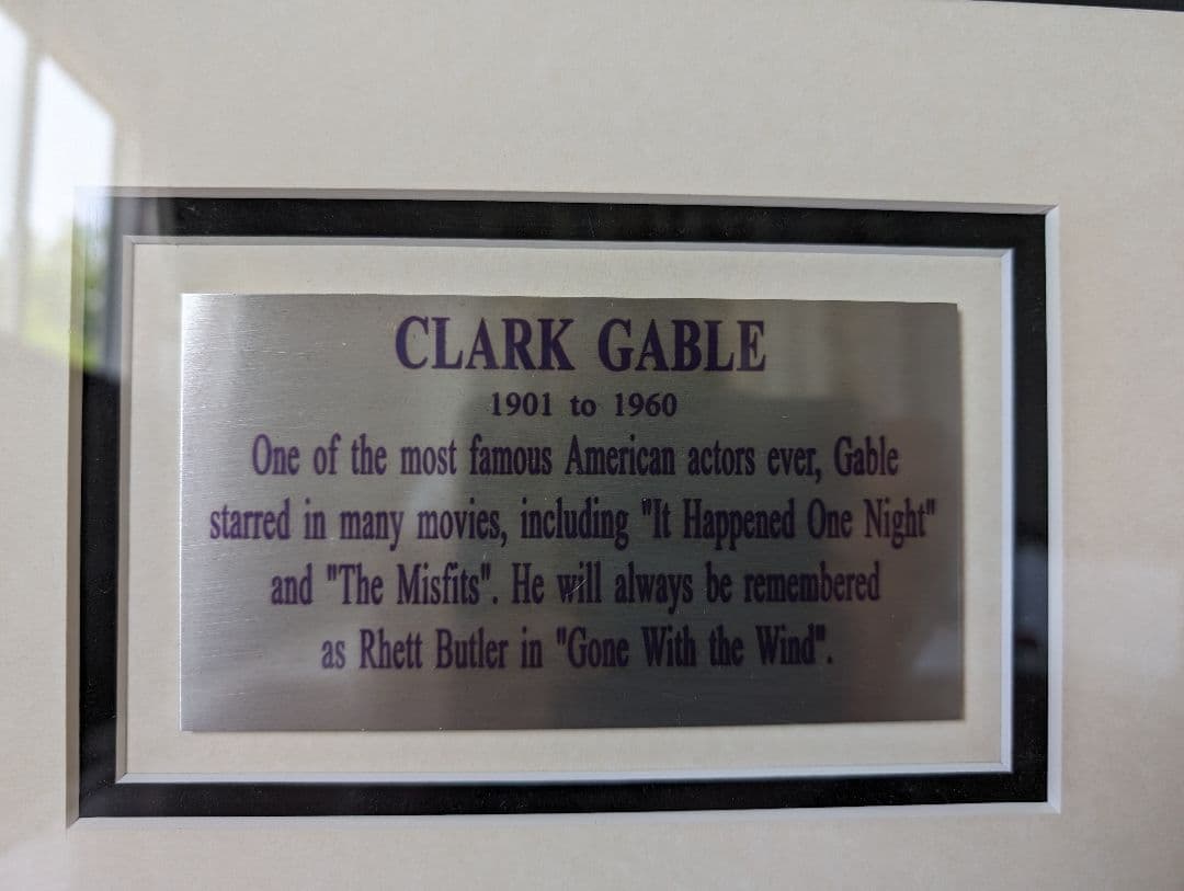 希少クラ−ク・ゲ−ブルの直筆シグニチャー入り小切手、写真等（証明書付き）