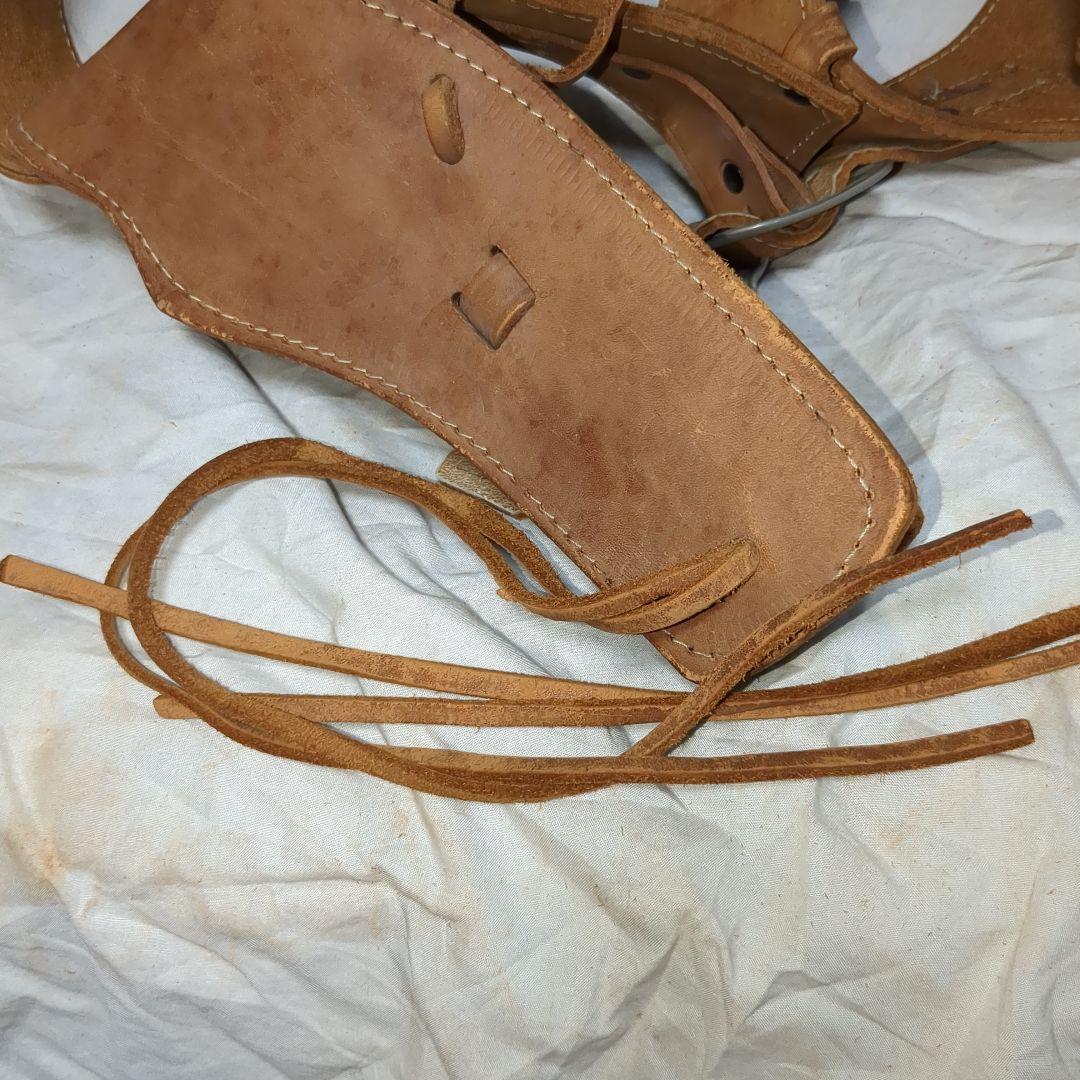 ウエスタンガンベルト　2丁拳銃アキンボスタイル　本革レザーホルスター　saa