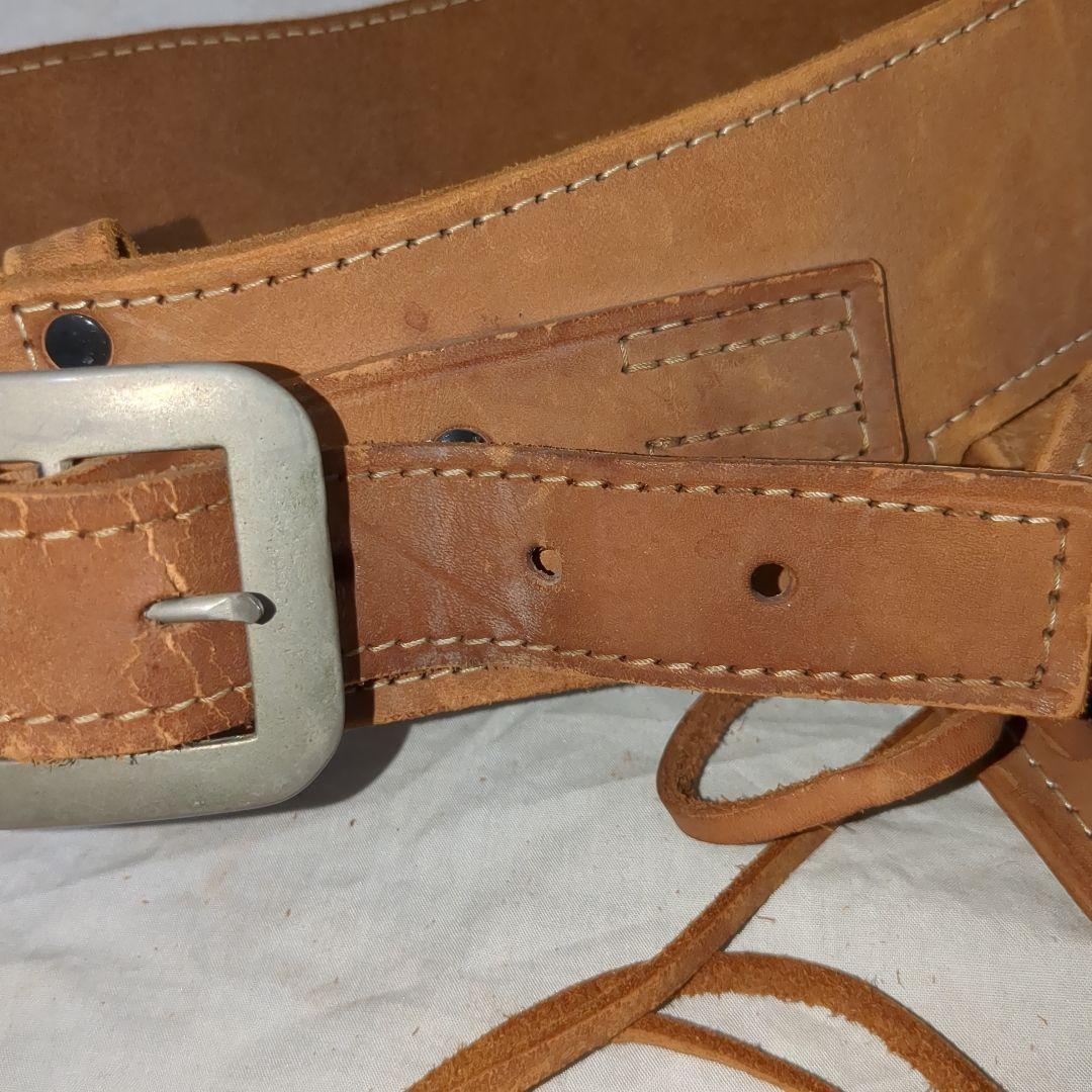 ウエスタンガンベルト　2丁拳銃アキンボスタイル　本革レザーホルスター　saa