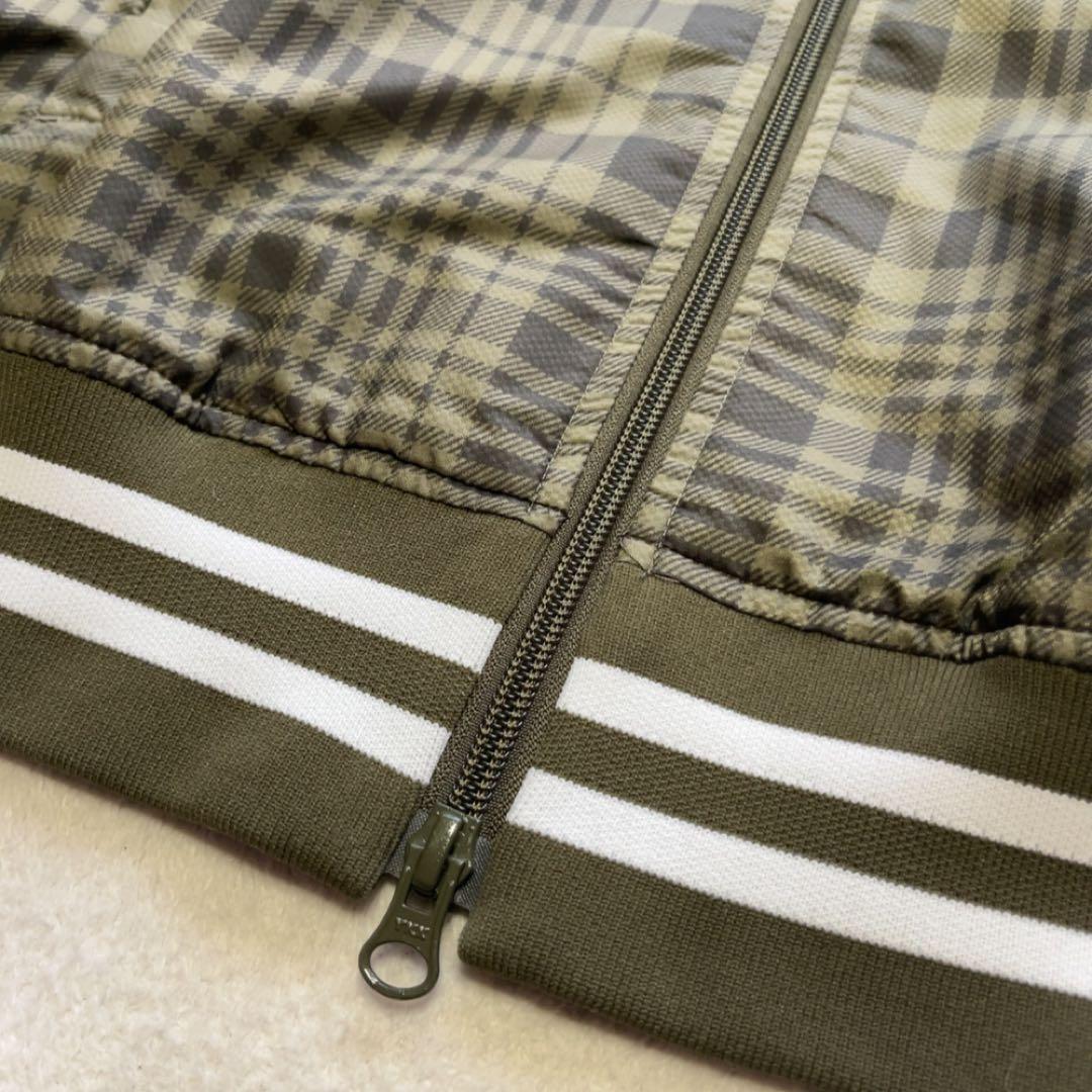 美品　パーリーゲイツ　蓄熱裏地　ナイロン　スニード　ジャケット　カーキ　チェック