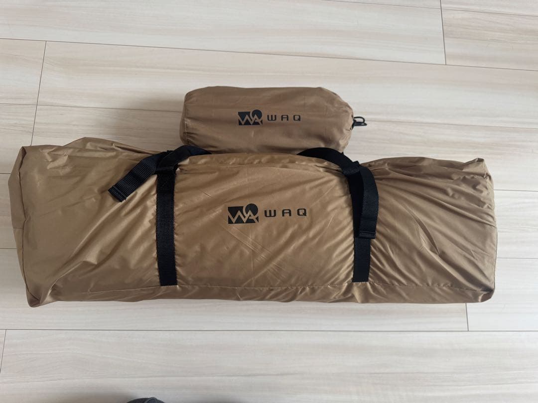 WAQ インフレーターマット 10センチシングル TAN + ピロー セット