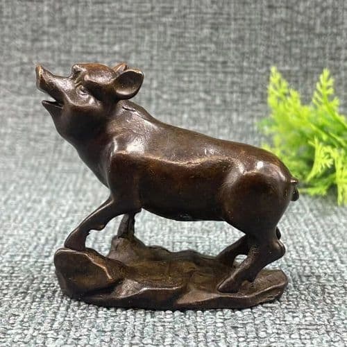 銅器 十二支 茶台茶寵 文鎮 書斎 博古架 装飾品 工芸品 置物