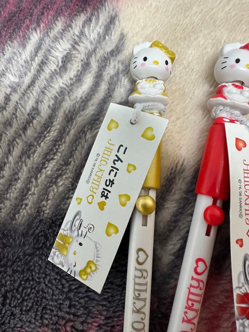 ハローキティ ボールペン いらっしゃいませ　おつかれ　こんにちは4本セット