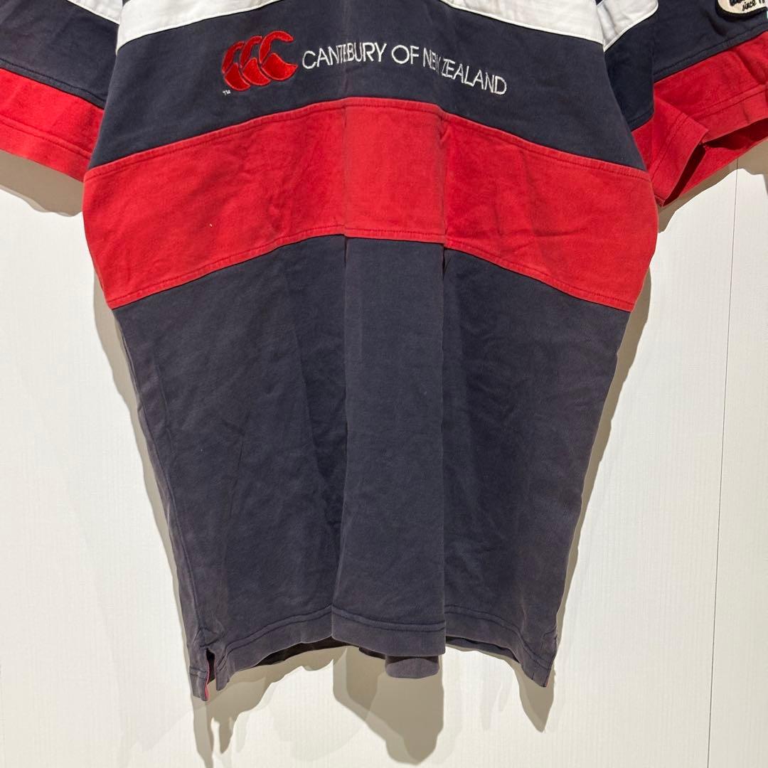 【美品】カンタベリー　ラガーシャツ ラグビー XL ポロシャツ　ワッペン 刺繍