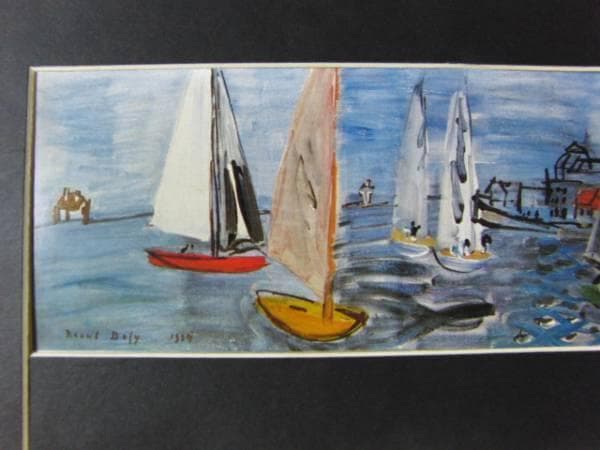 デュフィ、レガッタ、高級希少画集画、版上サイン入 新品額付